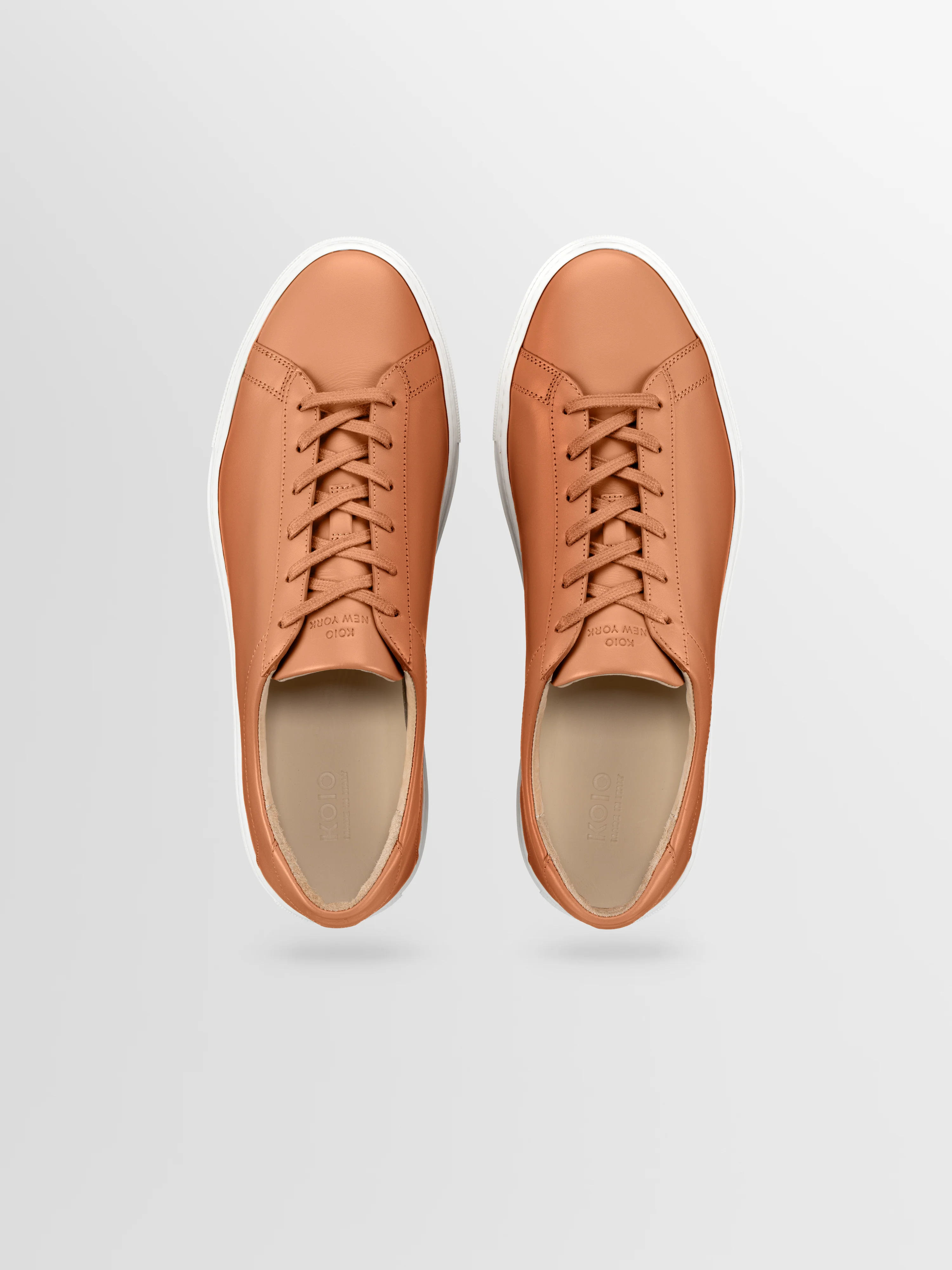 Capri Leather Sneaker in Castagna - Image 3