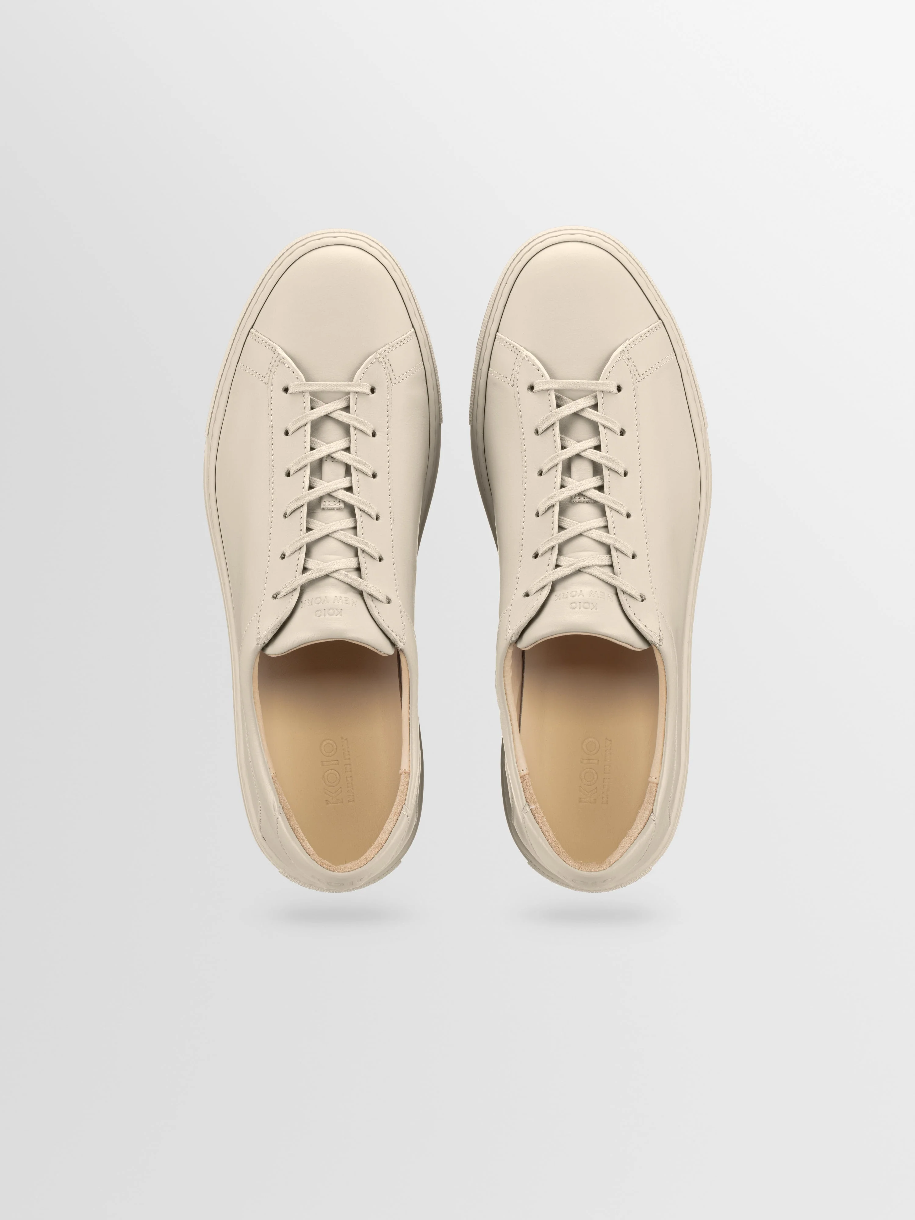 Capri Leather Sneaker in Limestone - Image 3