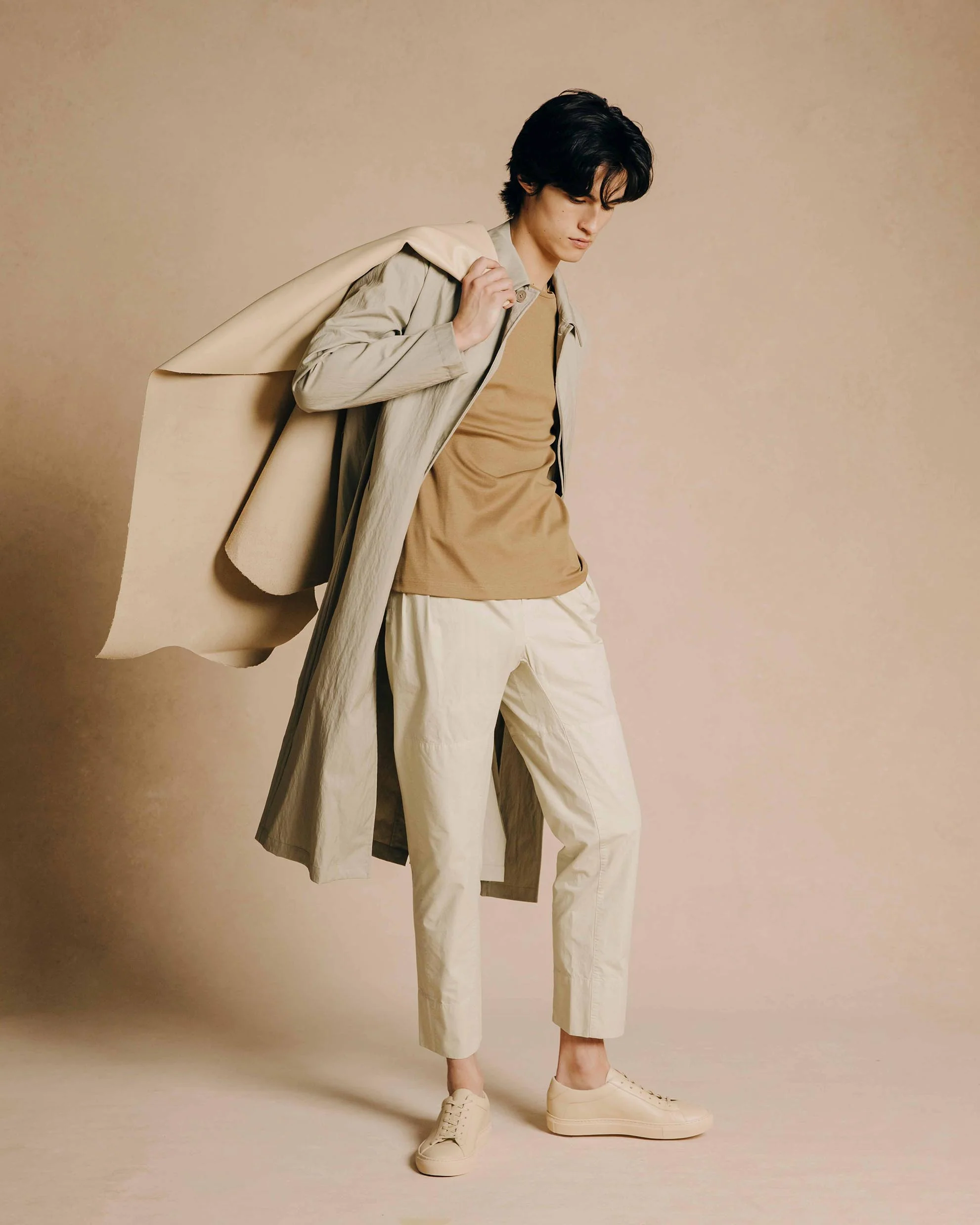 Capri Leather Sneaker in Limestone - Image 7