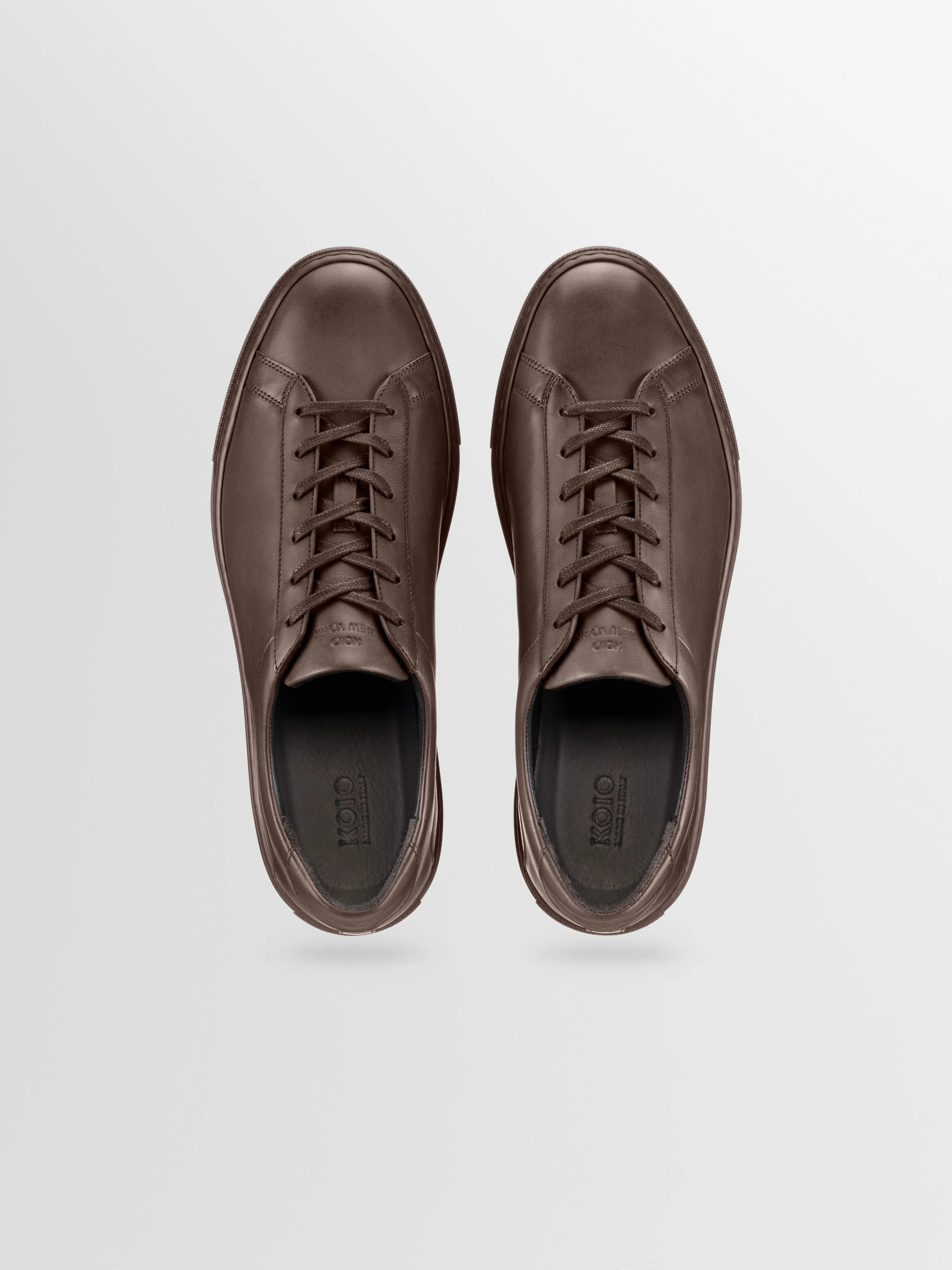 Capri Leather Sneaker in Mocha Wide Fit - Image 3