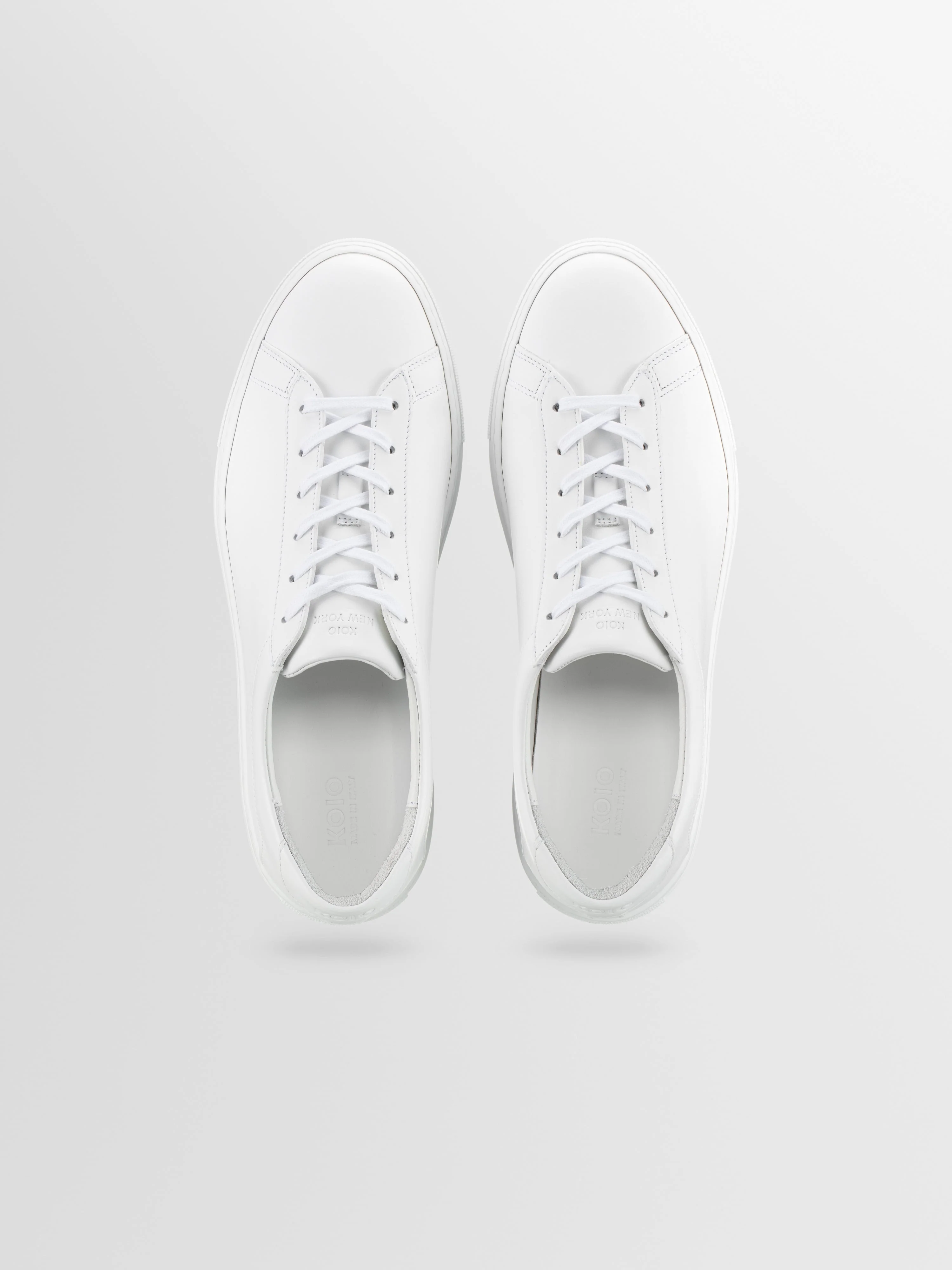 Capri Leather Sneaker in Triple White - Image 3