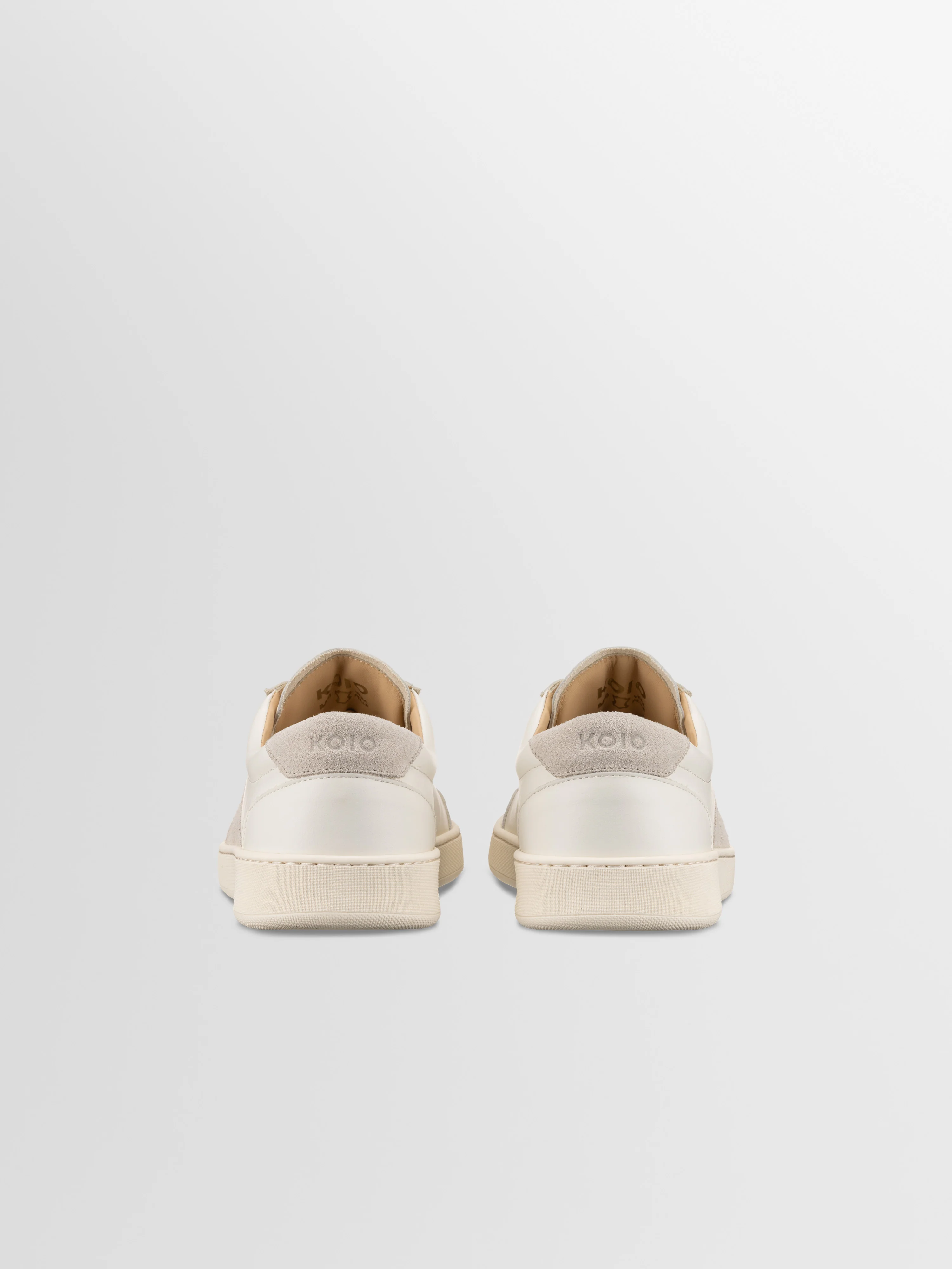 Monza Leather & Suede Sneaker in Bone - Image 4