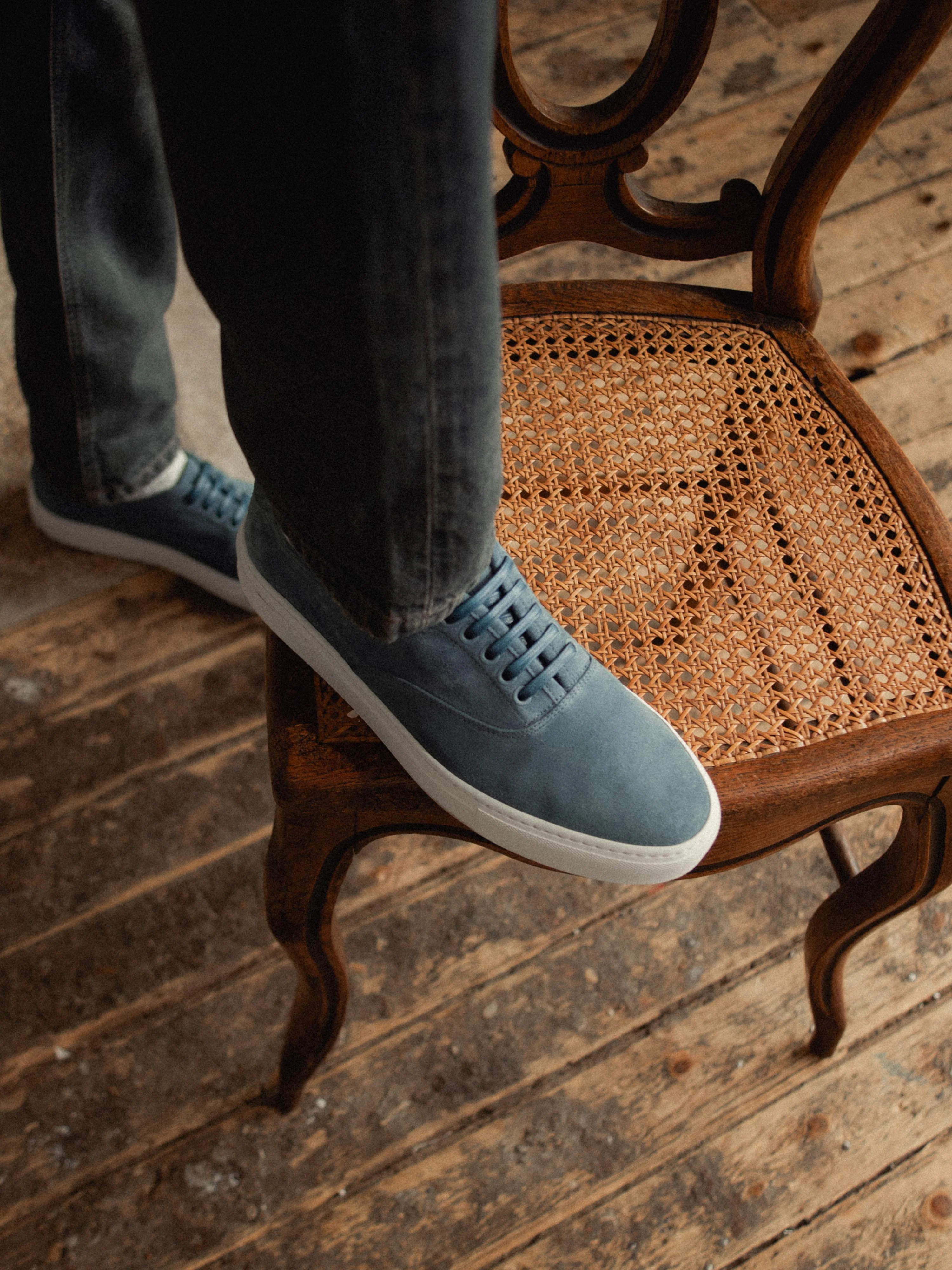 Portofino Suede Sneaker in Sky - Image 8