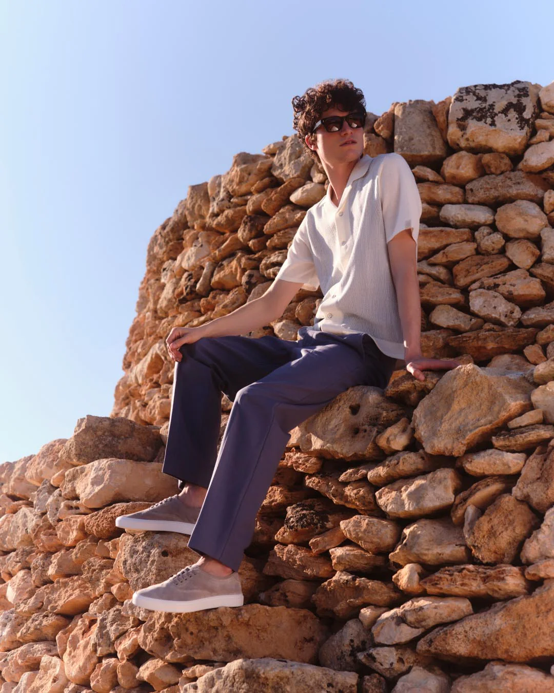 Portofino Suede Sneaker in Mineral - Image 7